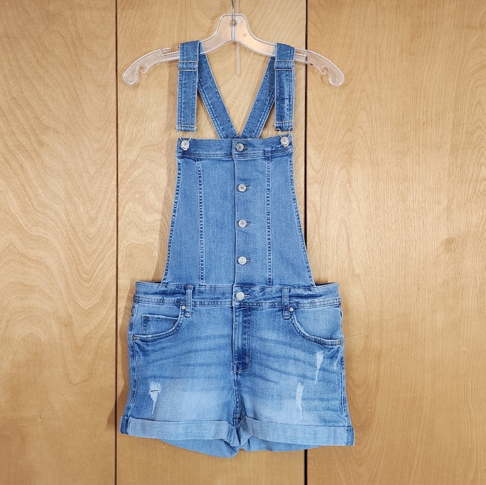 Celebrity Pink denim overall shorts size medium